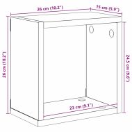 Стени за рафтове с рафт Старо дърво Инженерно дърво