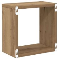 Стени за рафтове с рафт 2 pcs Дъб Инженерно дърво