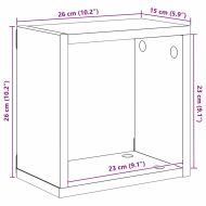 Стени за рафтове с рафт 2 pcs Дъб Инженерно дърво