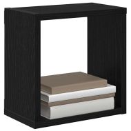 Стени за рафтове с рафт 2 pcs Черния дъб Инженерно дърво