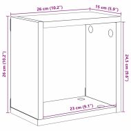 Стени за рафтове с рафт Черния дъб Инженерно дърво