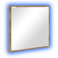 LED огледало за баня Дъб 40 x 37 x 8.5 см Инженерно дърво