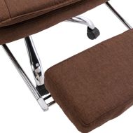 Офис стол, кафяв, текстил