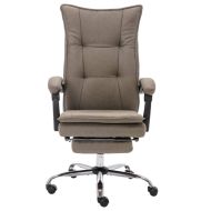 Масажен офис стол, таупе, текстил