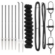 Стълб за ограда. Сив 10 x 1,4 м (мрежа 60 x 60 мм)