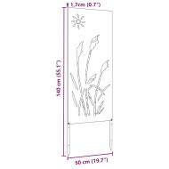 Екран за градинска неприкосновеност Бяло 50 x 140 см