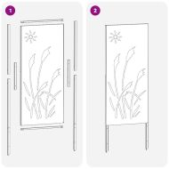 Екран за градинска неприкосновеност Ръждясало 50 x 140 см