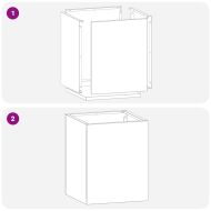 Градинска саксия Галванизирана стомана 32 x 32 x 40 см