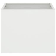 Градинска саксия Бяло 50 x 32 x 40 см Студено валцована стомана