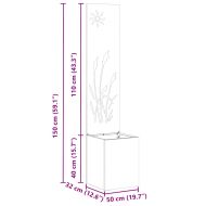 Екран за градинска неприкосновеност Сребрист 32 x 140 см
