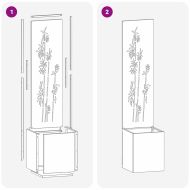 Екран за градинска неприкосновеност Ръждясало 32 x 32 x 150 см