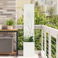 Екран за градинска неприкосновеност Бяло 32 x 140 см