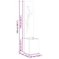 Екран за градинска неприкосновеност Черно 32 x 32 x 150 см