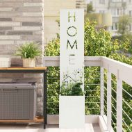 Екран за градинска неприкосновеност Бяло 32 x 32 x 150 см