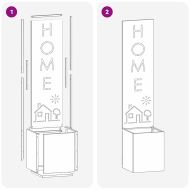 Екран за градинска неприкосновеност Ръждясало 32 x 32 x 150 см