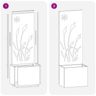 Екран за градинска неприкосновеност Ръждясало 50 x 140 cm