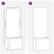 Екран за градинска неприкосновеност Ръждясало 50 x 32 x 150 см