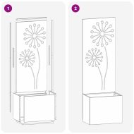 Екран за градинска неприкосновеност Бяло 50 x 140 cm