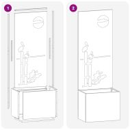 Екран за градинска неприкосновеност Ръждясало 50 x 32 x 150 см