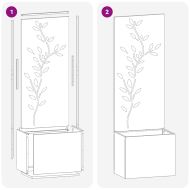 Екран за градинска неприкосновеност Ръждясало 50 x 140 cm