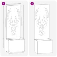 Екран за градинска неприкосновеност Ръждясало 50 x 32 x 150 см