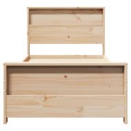 Рамка за легло с таблото Кафяво 90 x 190 cm Инженерно дърво