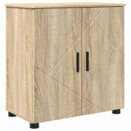 Шкаф за баня Сонома дъб 61 x 35 x 64 см Инженерно дърво & Метал