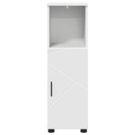 Шкаф за баня Бяло 30 x 35 x 95 см Инженерна дървесина, Метал