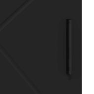 Шкаф за баня Черно 30 x 35 x 95 см Инженерно дърво & Метал