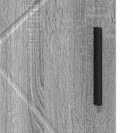 Шкаф за баня Сив Сонома 30 x 35 x 95 см Инженерно дърво & Метал