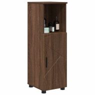 Шкаф за баня Кафяв дъб 30 x 35 x 95 см Инженерно дърво & Метал