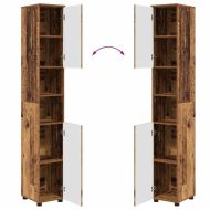 Шкаф за баня със съхранение Старо дърво 30 x 35 x 192 см