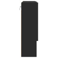 Шкаф с огледало с врата Черно 59 x 17 x 55 см Инженерно дърво