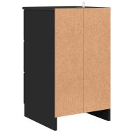 Нощен шкаф с чекмедже Черно 38 x 38 x 66 см Инженерно дърво