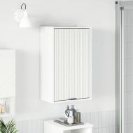 Шкаф за баня Бяло 39 x 23,5 x 65 см Инженерно дърво & Метал