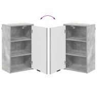 Шкаф за баня със съхранение Циментено сиво 39 x 23,5 x 65 см