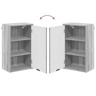 Шкаф за баня Монтиране на стена Сив Сонома 39 x 23,5 x 65 см