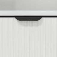 Шкаф за баня с чекмедже с врата Лъскаво бяло 31,5 x 33 x 190 см