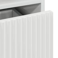 Шкаф за баня с чекмедже с врата Лъскаво бяло 31,5 x 33 x 190 см