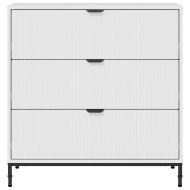 Служебен шкаф Лъскаво бяло 79,5 x 33 x 82 см Инженерно дърво