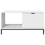 Масичка за кафе с чекмедже Бяло 90 x 49 x 46 см Инженерно дърво