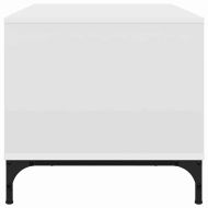 Масичка за кафе с чекмедже Бяло 90 x 49 x 46 см Инженерно дърво