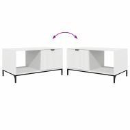 Масичка за кафе с чекмедже Бяло 90 x 49 x 46 см Инженерно дърво