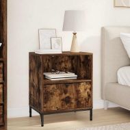 Нощен шкаф Опушен дъб 49 x 36 x 61 см Инженерно дърво