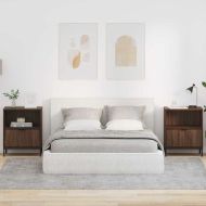 Нощен шкаф 2 pcs Кафяв дъб 49 x 36 x 61 см Инженерно дърво