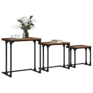 Нестинг масичка за кафе 3 pcs Старо дърво Инженерно дърво