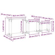 Нестинг масичка за кафе 3 pcs Старо дърво Инженерно дърво