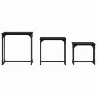 Нестинг масичка за кафе 3 pcs Черен дъб Инженерно дърво