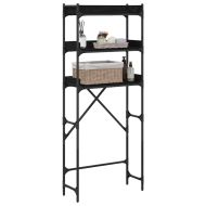 Етажерка за перална машина с рафт Черно 0ak 67 x 25 x 163 см