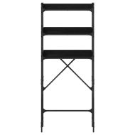 Етажерка за перална машина с рафт Черно 0ak 67 x 25 x 163 см